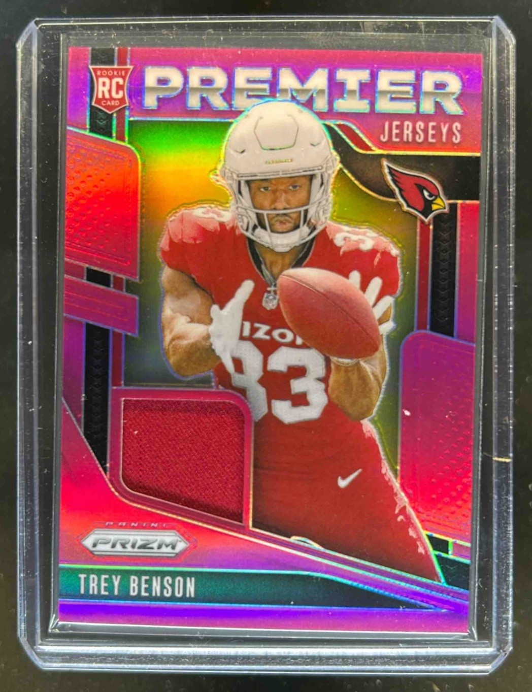 2024 Prizm Trey Benson Premier Jerseys RC Pink #PJ-TBN Cardinals