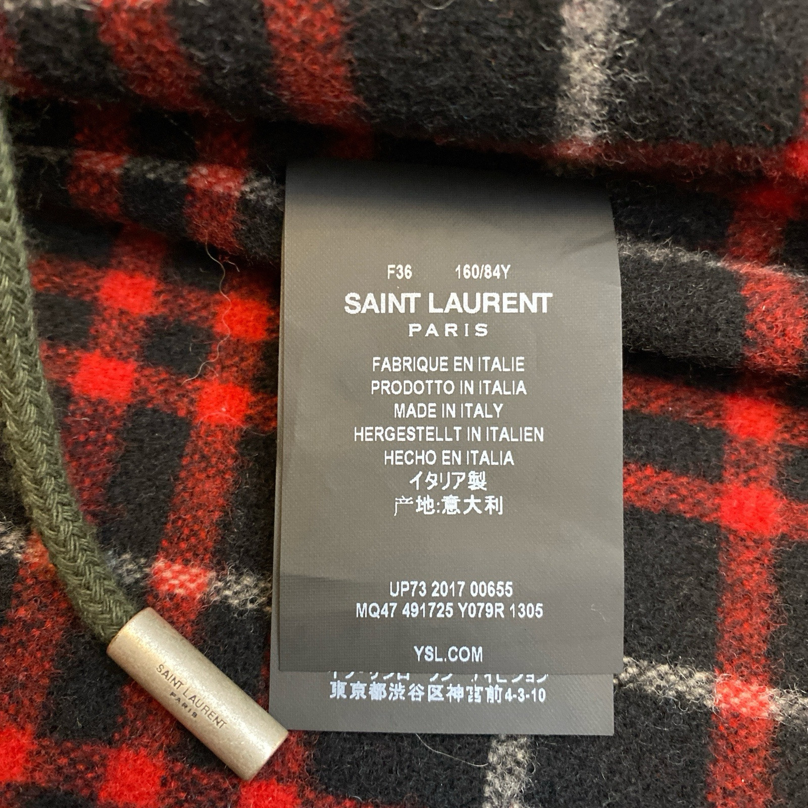 Saint Laurent FW 2017 Giacca Utility Cotone Donna Piccola Made In Italy