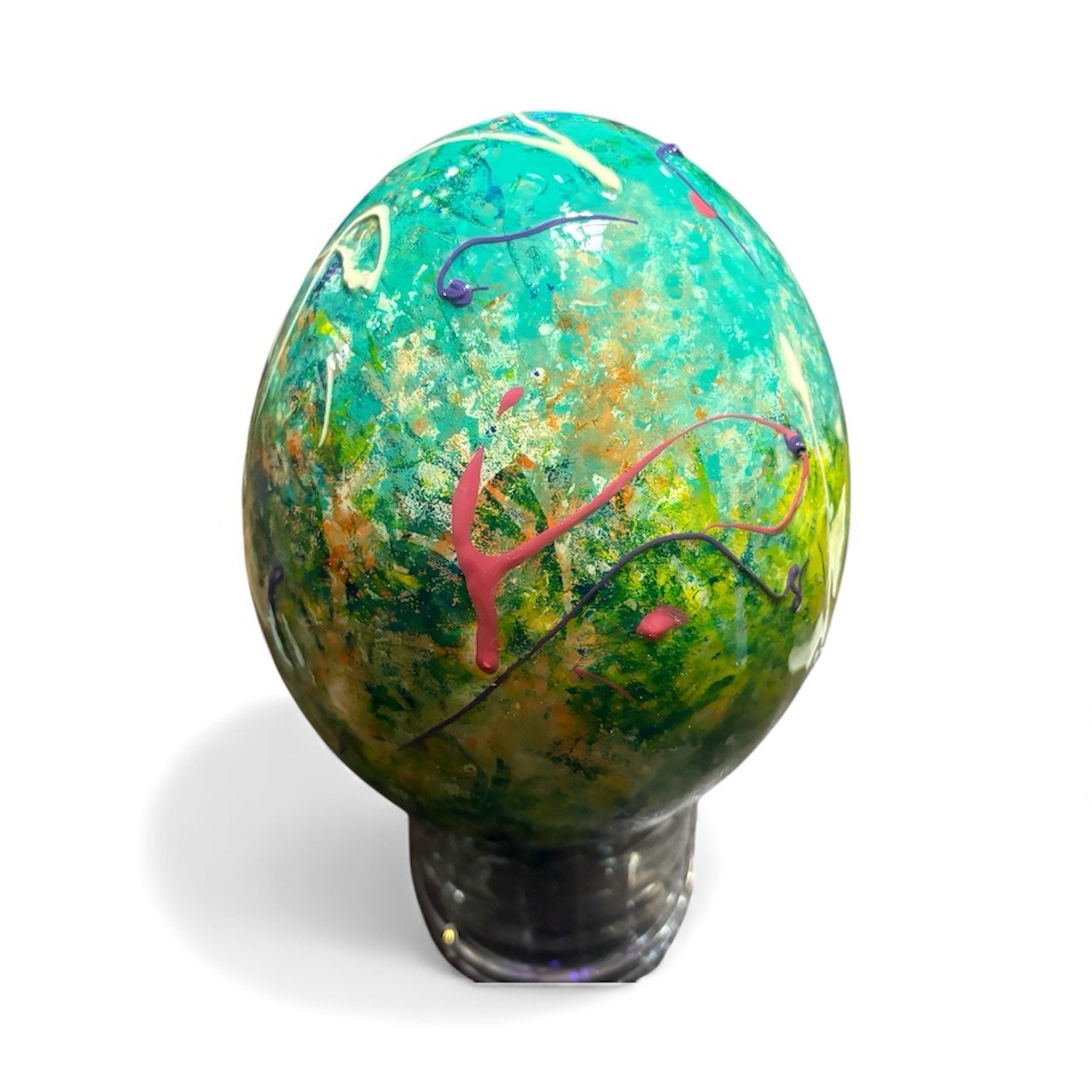 Ostrich Egg Hand Painted One Of One Egg From Zoo Atlanta 2021 No Stand Just Egg