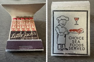 Feature Matchbook Little Jacks Restaurant Chicago Chef Lobster Seafood Graphic