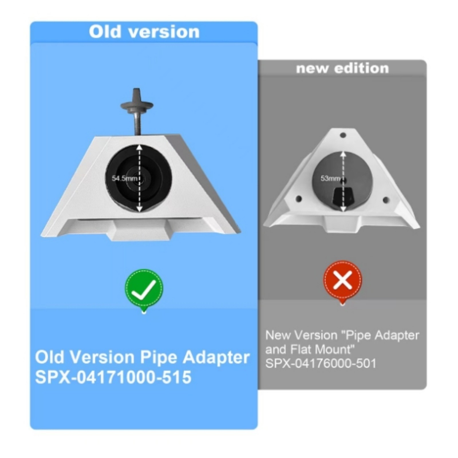 1*Alloy+Plastic Clamps RV Ladder Mount Roof Rack Pipe Mount for Starlink Mini