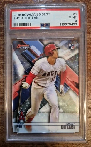 2018 Bowman's Best #1 Rookie RC Shohei Ohtani PSA 9 Mint