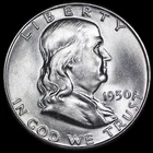1950 (P) Franklin Silver Half Dollar 50C - BU UNCIRCULATED COIN - #1304