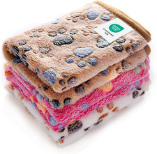 1 Pack 3 Blankets Super Soft Fluffy Premium Fleece Pet Blanket Flannel Throw for