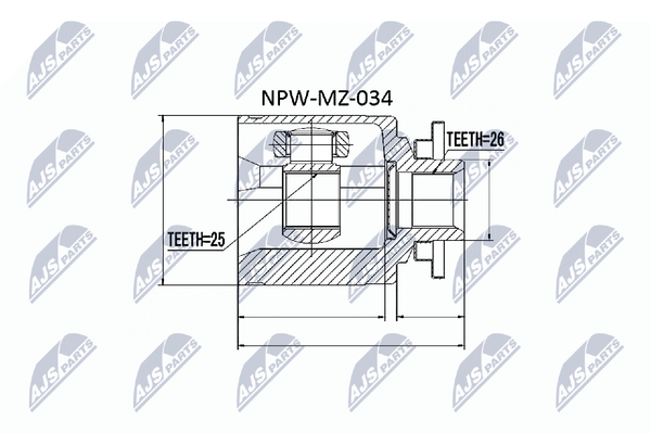 Gelenksatz Antriebswelle NTY NPW-MZ-034 FüR Ford Ranger ER EQ 4X4 Mazda Serie UN-image