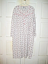 Vintage SEARS Long Cotton CHRISTMAS Gown /Granny Nightgown Size 2X