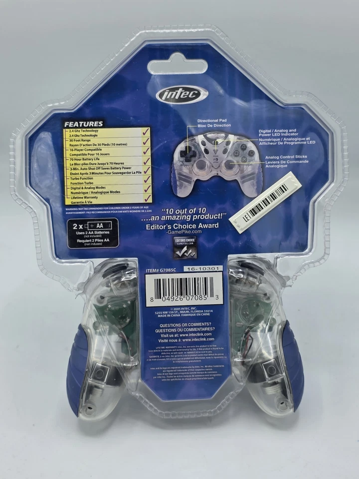 Intec Pro Mini Wireless Clear , Wireless Playstation 2 Controller - Image 2 of 2