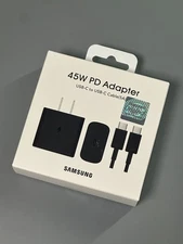 Original Samsung 45W Super Fast Charger Adapter USB-C Cable Galaxy S25 S24 Ultra