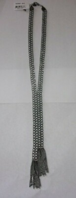 VIVI (COOKIE LEE) NECKLACE #82686 DARK METAL CHAIN NEW WITH TAG MRP $34.00 