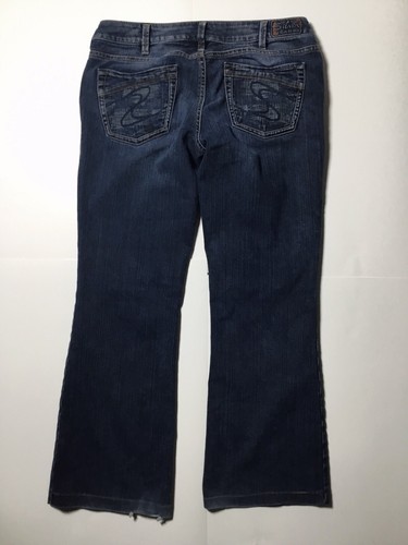 "Pantalones de mezclilla plateados Aiko corte bota lavado medio 35"" X 29""" - Imagen 5 de 12