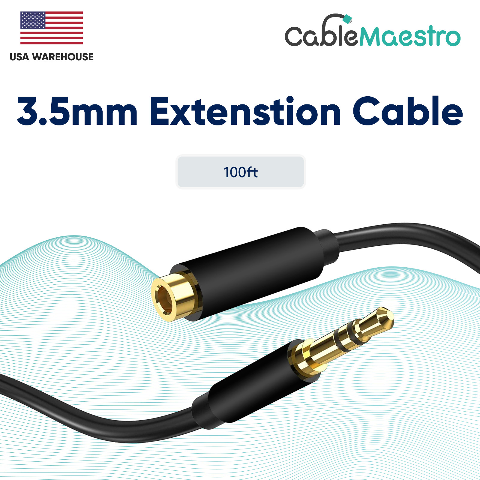 3.5mm Audio Extension Cable Headphone Stereo Cord Male to Female AUX Car MP3 lot