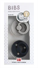 BIBS Natural Rubber Baby Pacifier Size 1 (0-6 Months) 100% BPA Free 2 Pack