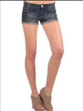 NEW BLANKNYC Fitted Cuff Short Raw Hemmed Destructed Jean Shorts Size 31 - 78