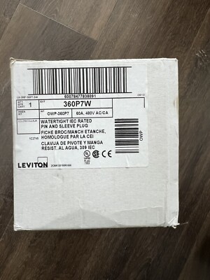 Leviton 360P7W Pin & Sleeve plug