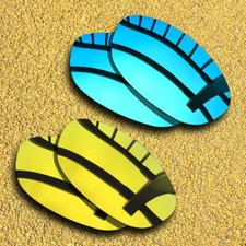 2 Pairs Lenses Replacement for-Costa Del Mar Brine Polarized-Ice Blue 24K Golden