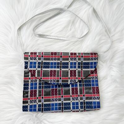 Vintage Xavier Danaud Paris Metallic slim purse silver strap 