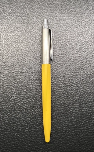 First Year Parker Jotter Mustard Yellow Pen | Ribbed Nylon Barrel | USA | RARE