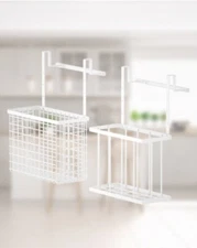 2 Pack Cabinet Door Organizer, Over the Cabinet Door Organizer with Towel Bars