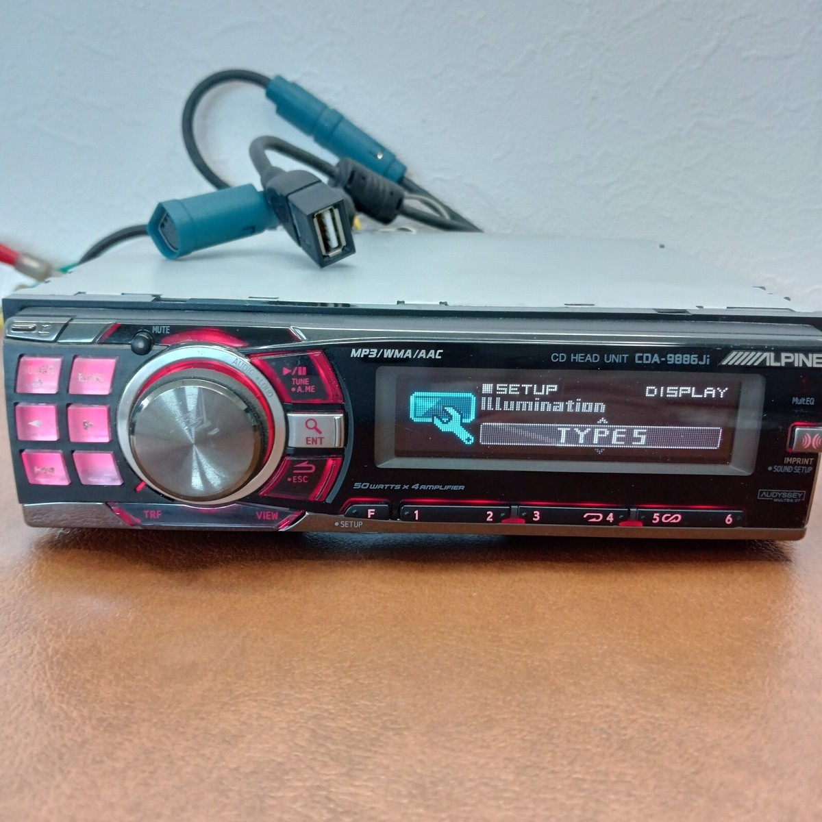 S*E様 ALPINE CDA-9886Ji USB4GB付き Alpine CDA-9886Ji 1DIN CD MP3 USB Car Audio Head Unit Used