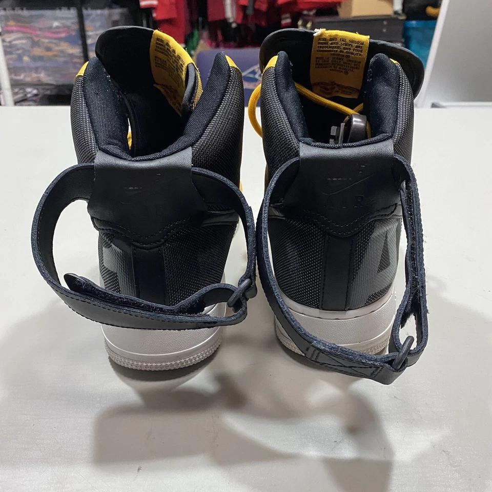 Nike Air Force 1 “Ochre” High Yellow / Black + Straps -Mens Sz: 10.5 #AV8364-700 - Image 4 of 4