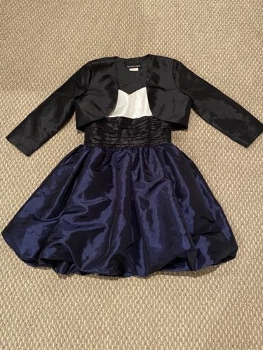 Un Deux Trois Girl's Special Party Dress w/Jacket Size 1 Petite Worn Once!