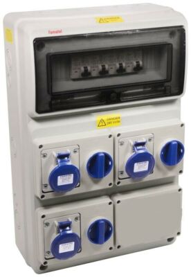 Famatel Wohnwagen / Campingplatz Elektro-Anschlussgerät 3-fach 16A Steckdose - NEWCAV3/M