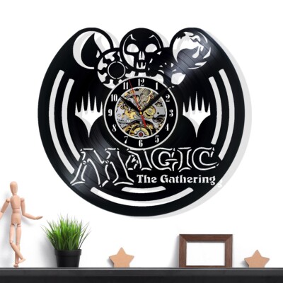 Magic The Gathering Vinyl Wall Clock - Decor - Unique Home Accent - Perfect Gift