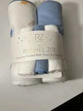 Rachel Zoe Hooded Bath Towels And Wash Cloth Set For Babies