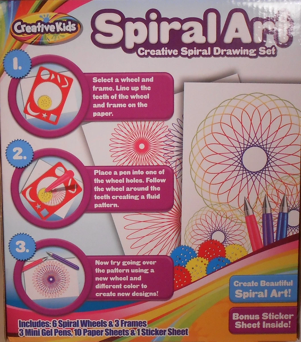 Spiral Art Set Spirograph Children's Craft Creative Drawing S3