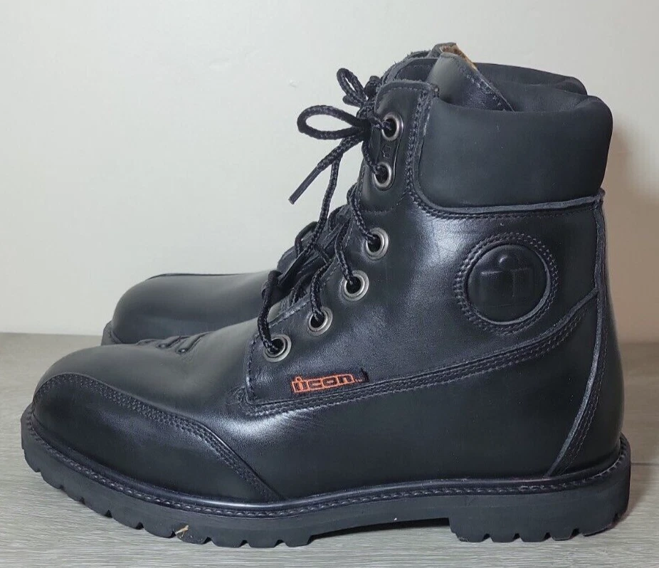 Botas cortas de montar Icon 1000 para mujer talla 10 estándar de motocicleta negras Foto 4 de 4