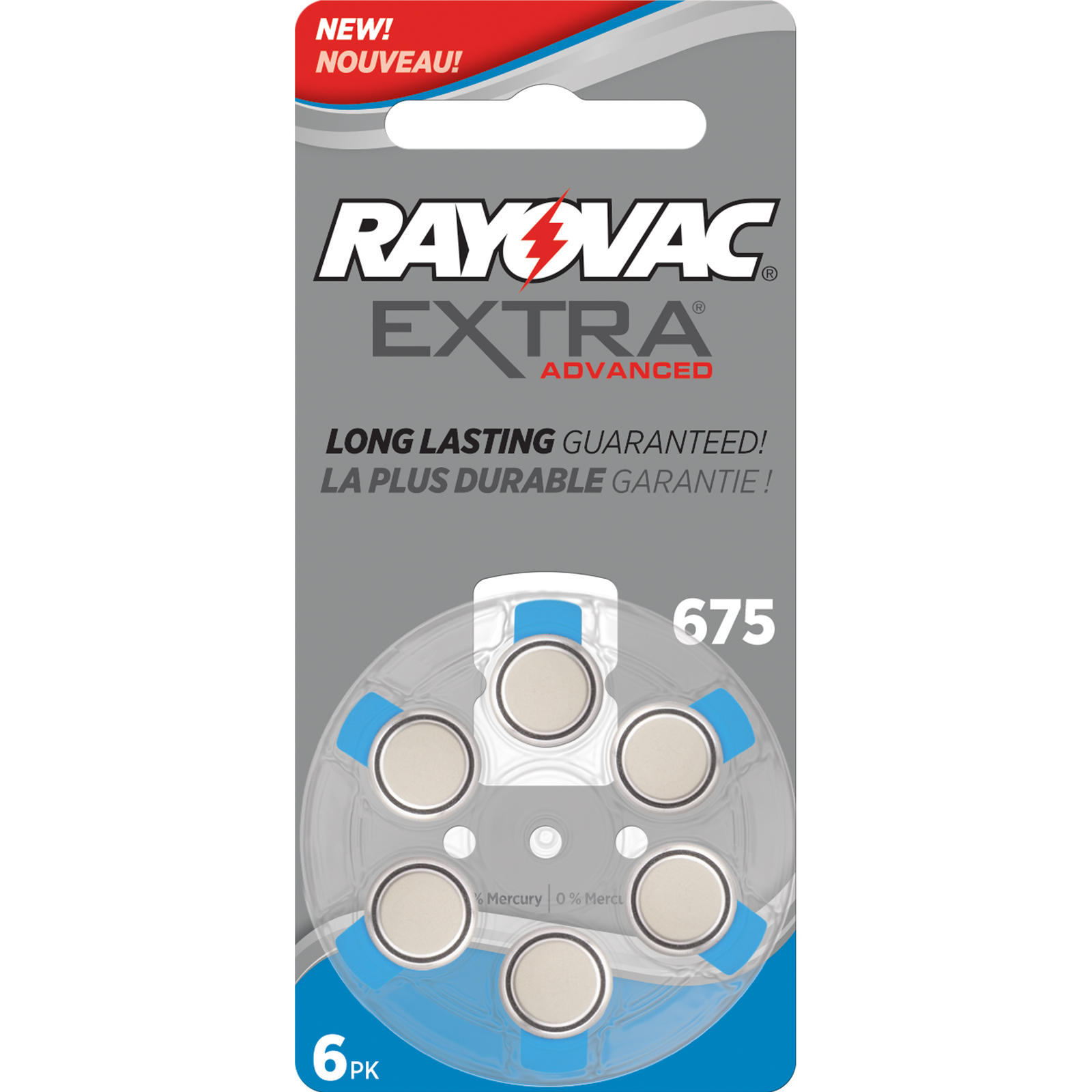 60 Rayovac Extra Mercury Free Hearing Aid Batteries Size: 67