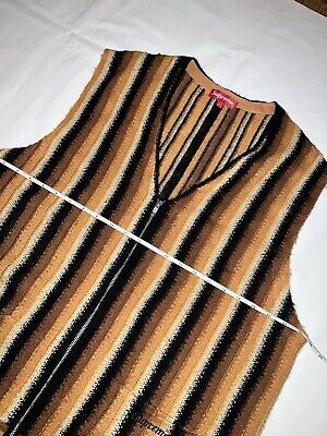 Supreme Stripe Zip Up Sweater Vest