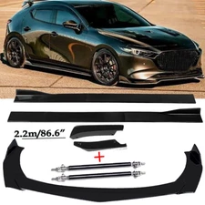 Front Bumper Lip Spoiler Splitter Car Body Rear For Mazda3 Mazdaspeed Glossy