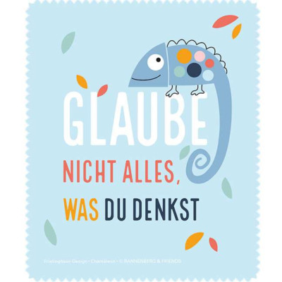 Rannenberg & Friends Brillenputztuch / Microfasertuch - ''Glaube nicht an alles''