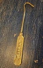  Solid Brass Metal Open/Closed Fireplace Damper Sign Hanging Flue Pull Hook