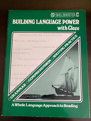 Vintage UNUSED 1981 Building Language Power with Cloze Skillbooster C Workbook