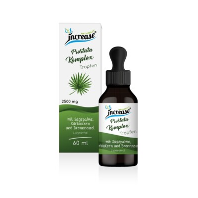 Increase Prostata Komplex Tropfen - 60ml - 2500mg pro Tagesdosis -Vegan