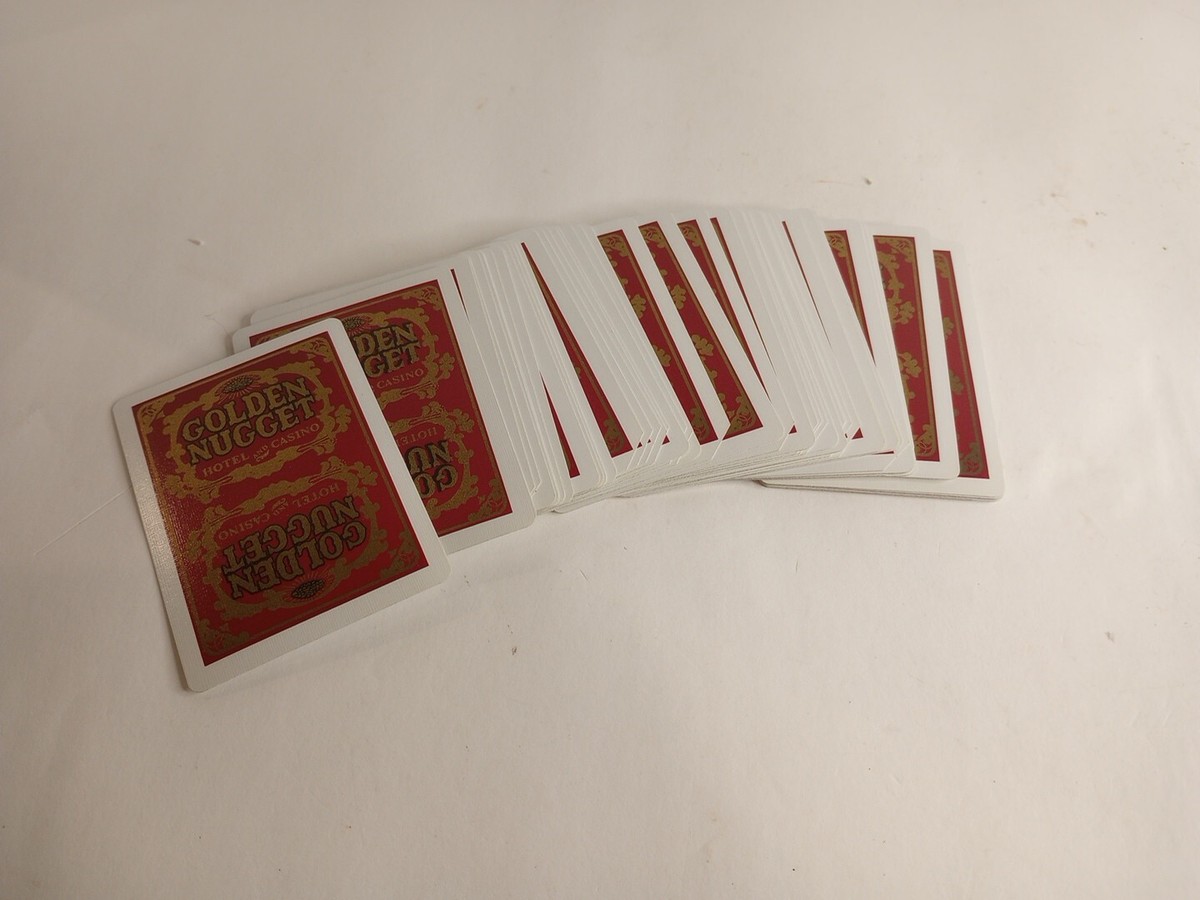 Golden Nugget Casino Red Playing Cards Complete Deck Gold Seal