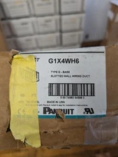 New, Panduit, G1X4WH6, Wire Duct, Wide Slot, White, 1.26 W X 1 D, Boxed