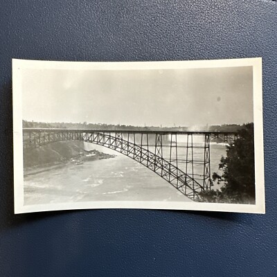 VINTAGE PHOTO Steel Arch Bridge, Niagara Falls, New York Original Snapshot
