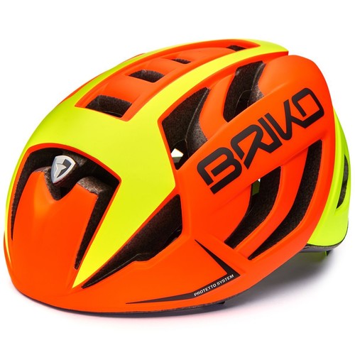 BRIKO CASCO CICLISMO VENTUS ARANCIO FLUO/GIALLO FLUO L | eBay