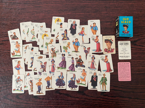 Vintage Whitman Publishing Miniatur Kartenspiele - Old Maid/Animal Rommé KOMPLETT - Bild 8 von 10