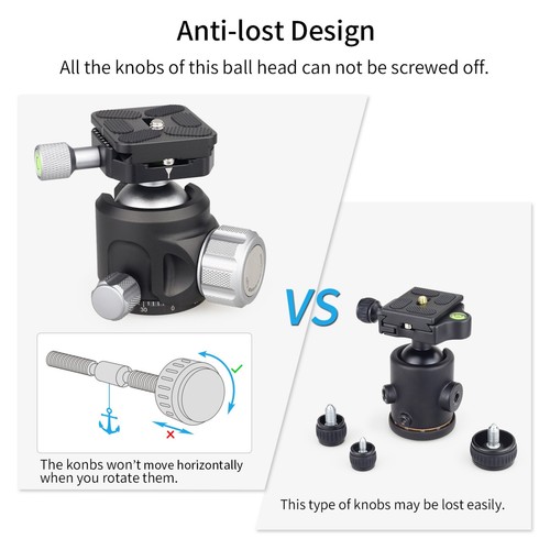 INNOREL N52/N44/N36 Low Profile Tripod Ball Head Panoramic CNC Metal Ballhead - Picture 14 of 36