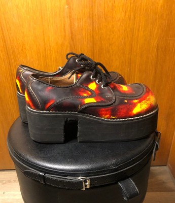  Underground  shoes UK 42  emo goth cosplay    hell fire