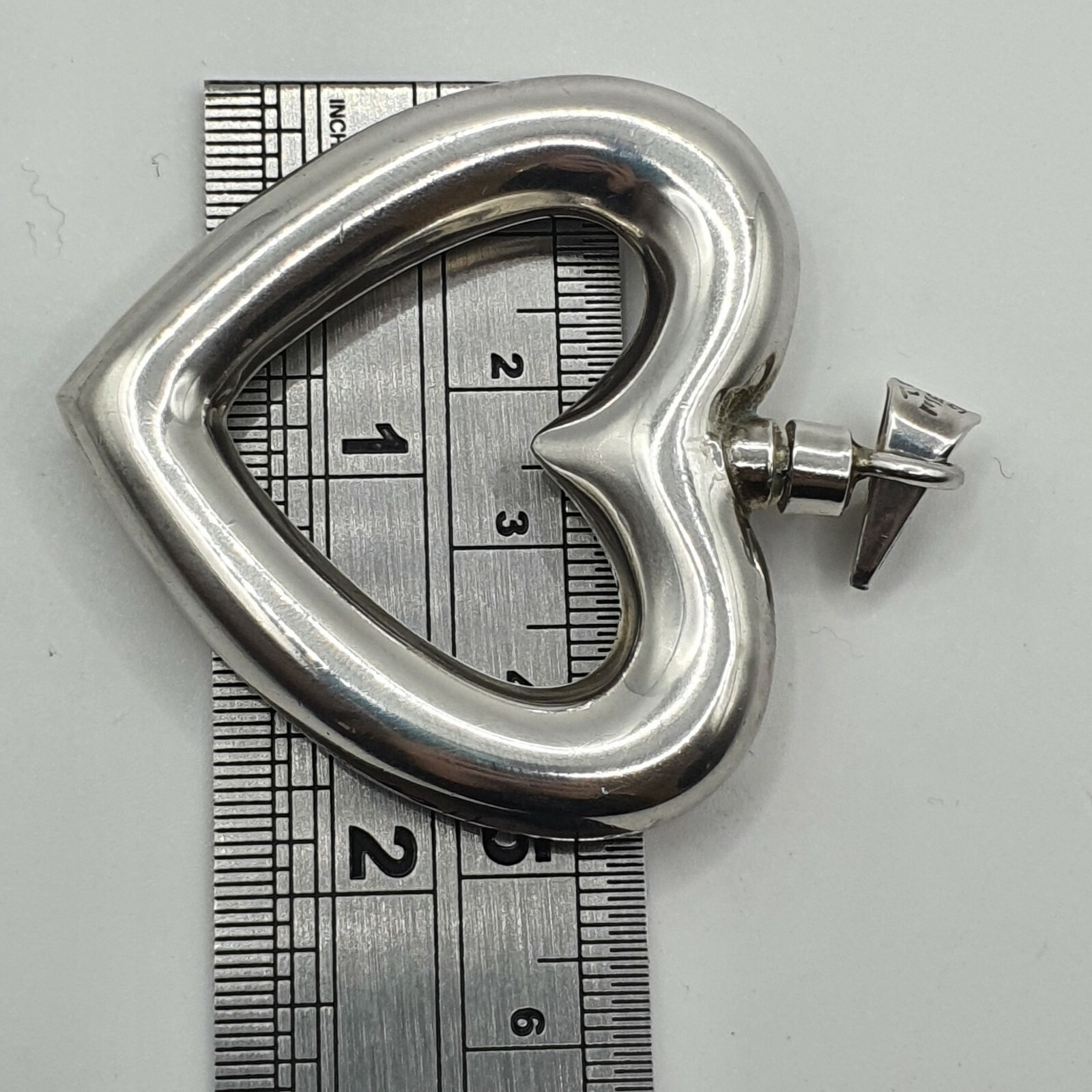 Photo 5 of Sterling Silver Perfume Bottle Pendant Heart Taxco Mexico TC-123 23gram P19