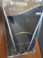 New Addi Premium Metal   Circular Knitting Needles 24" Length Size 6.0mm