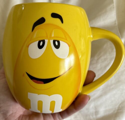 M&M’s World Face Mug Completely Nuts Yellow Peanut m&m 2013 Big Coffee Cup