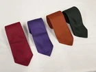 Luxury Quality Plain Satin Mens Tie - Made in United Kingdom