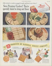 1938 National Biscuit Co Crackers Ritz Black Cat Lorna Doone Vtg Print Ad LHJ2