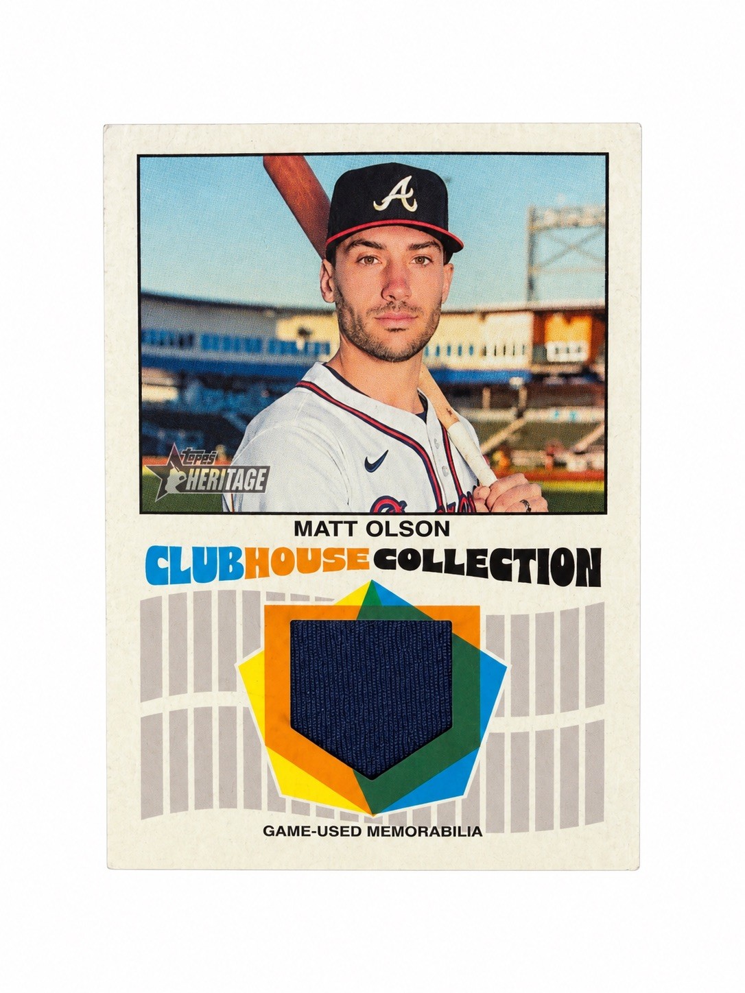 Topps 2026 Heritage Matt Olson Clubhouse Collection Relics MEM CCR-MO Braves